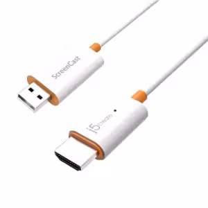 j5create ScreenCast Wireless HDMI Display Adapter 1080p Dual-Band White