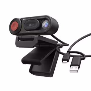 j5create 126914 1080p 30Hz USB-C/A HD Webcam Black
