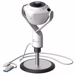 j5create 360° All Around Webcam with Speaker, Sony IMX335 Sensor, USB-C/A