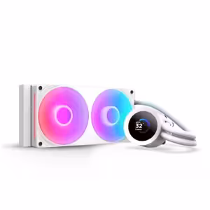 NZXT Kraken Plus 240 RGB White Liquid CPU Cooler with 1.54" LCD Screen