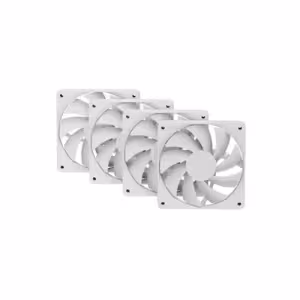 HYTE FA12 120mm PWM Chassis Fans Snow White 4PK 4 Pack