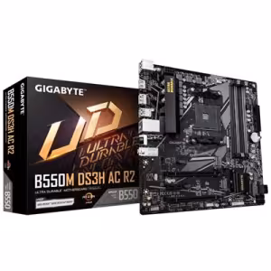 Gigabyte B550M DS3H AC R2 AMD B550 Socket AM4 M-ATX Motherboard with Wi-Fi