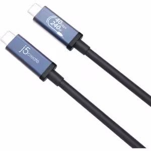 j5create 127609 80cm USB-C to USB-C Cable 240W 40Gbps