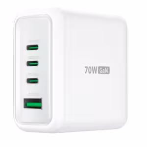 j5create 70W GaN 4-Port USB-C & USB-A Charger White