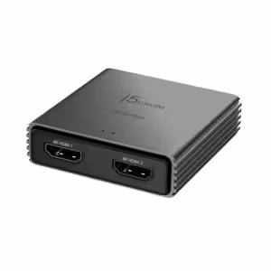 j5create 8K HDMI 2.1 2-Way Splitter 4K 120Hz HDR Space Grey