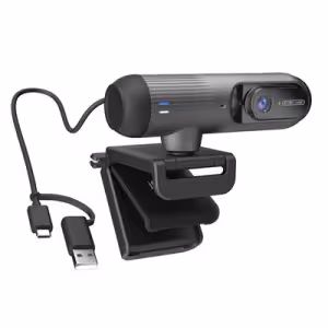 j5create 2K AI-Powered Webcam & Document Camera, 1440p 60fps, USB-C, Black