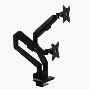 Arozzi Alzare Neo Duo Dual Gas Spring Monitor Stand for 17-34" Screens Black