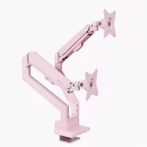 Arozzi Alzare Neo Duo Dual Gas Spring Monitor Stand Pink