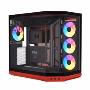 HYTE Y50 RGB Mid Tower Case Black Cherry