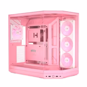 HYTE Y50 RGB Mid Tower Case Strawberry Milk