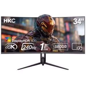 KOORUI CG345U 34" WQHD Ultrawide Curved VA Gaming Monitor, 200Hz, 1ms