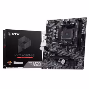 MSI PRO A520M-S AMD A520 Socket AM4 Micro-ATX Motherboard